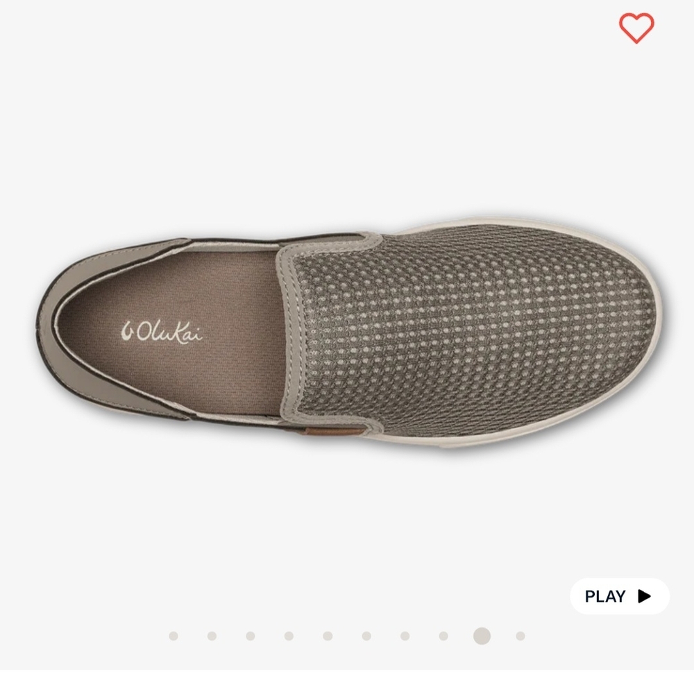 Olukai Pehurea Women's Slip-On Shoes - Taupe Gray Size 9 Drop In Heel Lightweigh